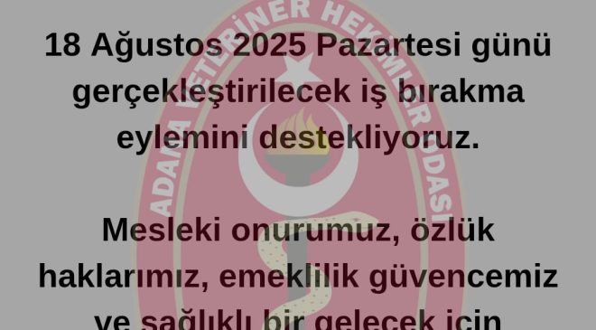 Kamu Veteriner Hekimleri Hak Arıyor