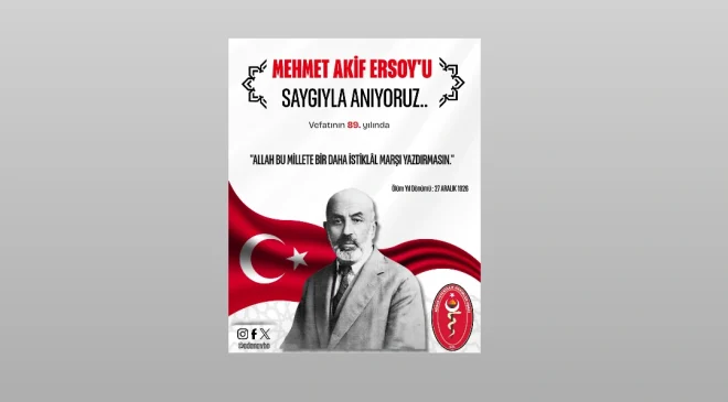 Veteriner Hekim Mehmet Akif Ersoy’u vefatının yıl dönümünde rahmetle anıyoruz
