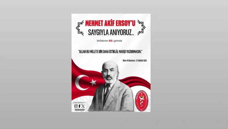 Veteriner Hekim Mehmet Akif Ersoy’u vefatının yıl dönümünde rahmetle anıyoruz