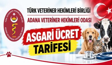 Adana Veteriner Hekimler Odası 2026 Asgari Ücret Tarifesi