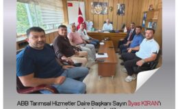 ABB Tarımsal Hizmetler Daire Başkanı Sayın İlyas KIRAN’ı makamında ziyaret ettik.