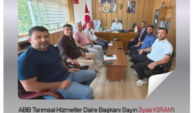 ABB Tarımsal Hizmetler Daire Başkanı Sayın İlyas KIRAN’ı makamında ziyaret ettik.