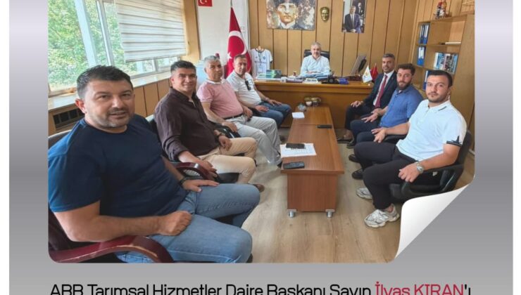 ABB Tarımsal Hizmetler Daire Başkanı Sayın İlyas KIRAN’ı makamında ziyaret ettik.